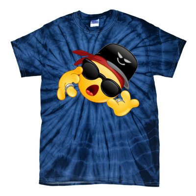 Gangster Emoji Smiley Tie-Dye T-Shirt