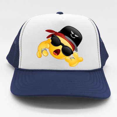 Gangster Emoji Smiley Trucker Hat