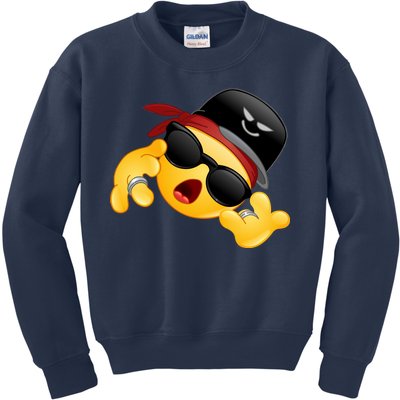 Gangster Emoji Smiley Kids Sweatshirt