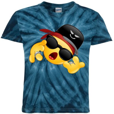 Gangster Emoji Smiley Kids Tie-Dye T-Shirt