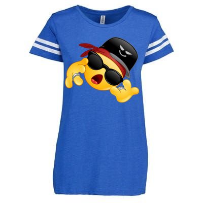 Gangster Emoji Smiley Enza Ladies Jersey Football T-Shirt