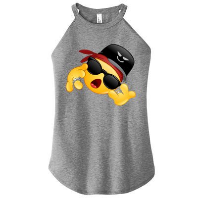 Gangster Emoji Smiley Women's Perfect Tri Rocker Tank