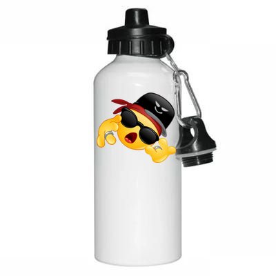 Gangster Emoji Smiley Aluminum Water Bottle