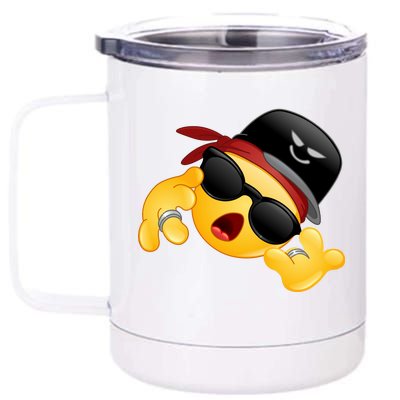 Gangster Emoji Smiley 12 oz Stainless Steel Tumbler Cup