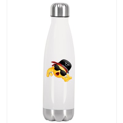 Gangster Emoji Smiley Stainless Steel Insulated Water Bottle