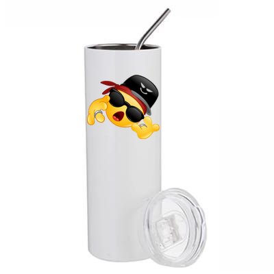 Gangster Emoji Smiley Stainless Steel Tumbler