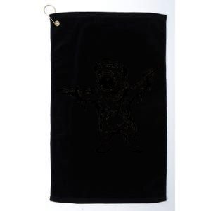 Gangster Pug With Guns Platinum Collection Golf Towel