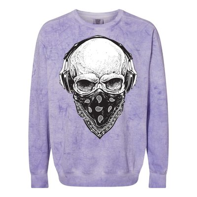 Gangster Skull Colorblast Crewneck Sweatshirt