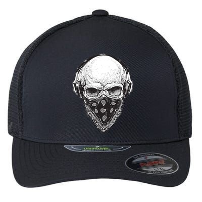 Gangster Skull Flexfit Unipanel Trucker Cap