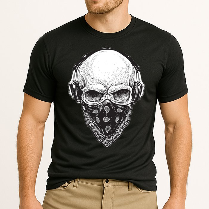 Gangster Skull Cooling Performance Crew T-Shirt