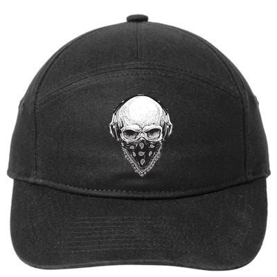 Gangster Skull 7-Panel Snapback Hat