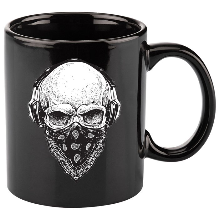 Gangster Skull 11oz C Handle Ceramic Mug