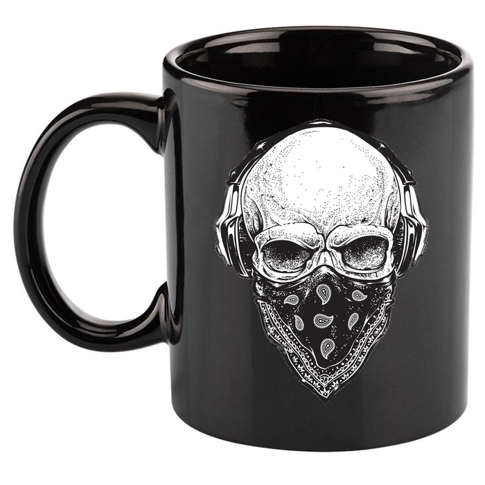 Gangster Skull 11oz C Handle Ceramic Mug