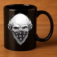 Gangster Skull 11oz C Handle Ceramic Mug