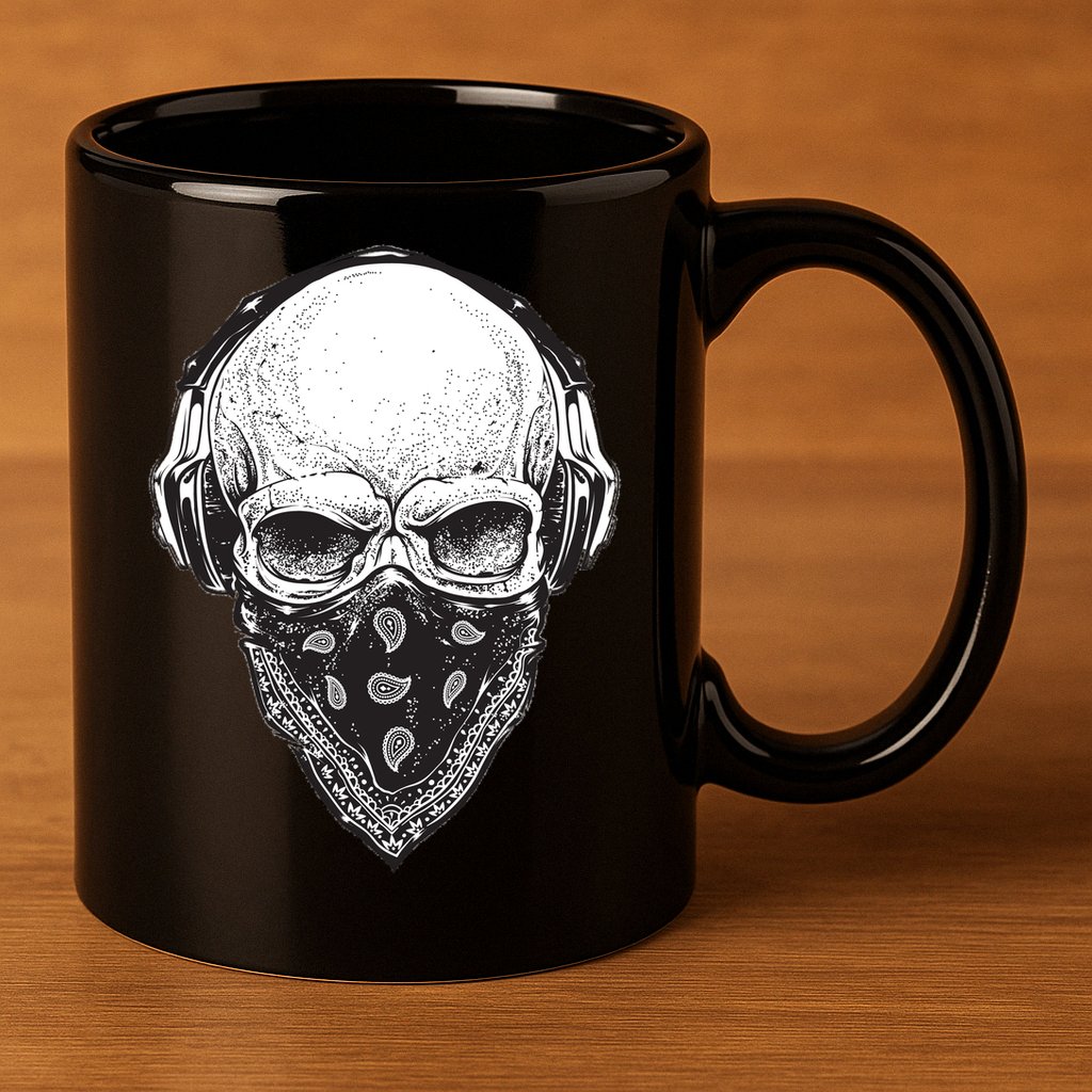 Gangster Skull 11oz C Handle Ceramic Mug