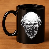 Gangster Skull 11oz C Handle Ceramic Mug