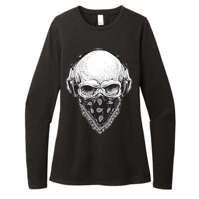 Gangster Skull Womens CVC Long Sleeve Shirt