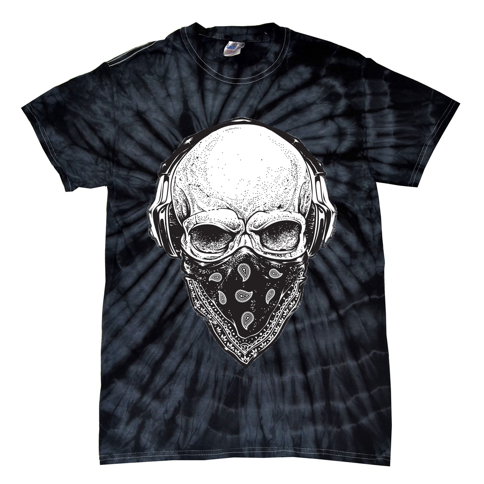 Gangster Skull Tie-Dye T-Shirt