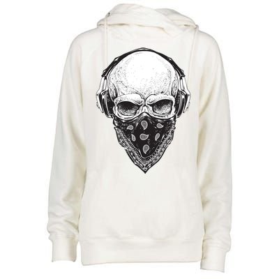 Gangster Skull Womens Funnel Neck Pullover Hood