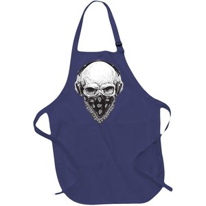 Gangster Skull Full-Length Apron With Pockets