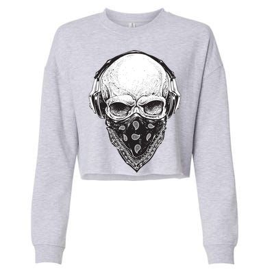 Gangster Skull Cropped Pullover Crew