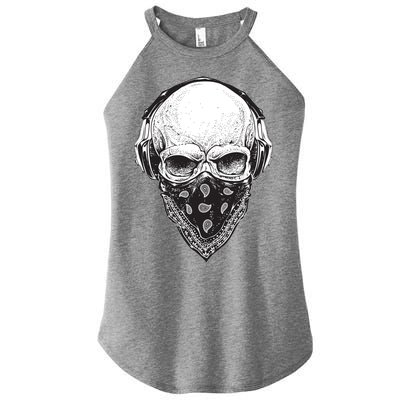 Gangster Skull Women's Perfect Tri Rocker Tank