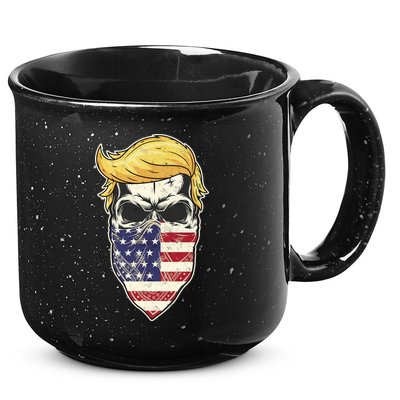 Gangster Trump USA Bandanna Skull 15oz Campfire Ceramic Mug