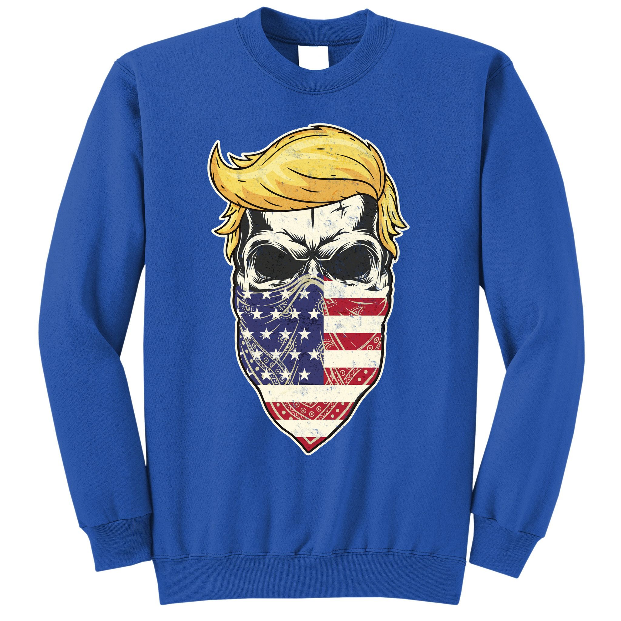 Gangster Trump USA Bandanna Skull Sweatshirt