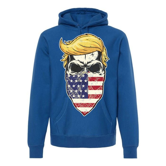 Gangster Trump USA Bandanna Skull Premium Hoodie