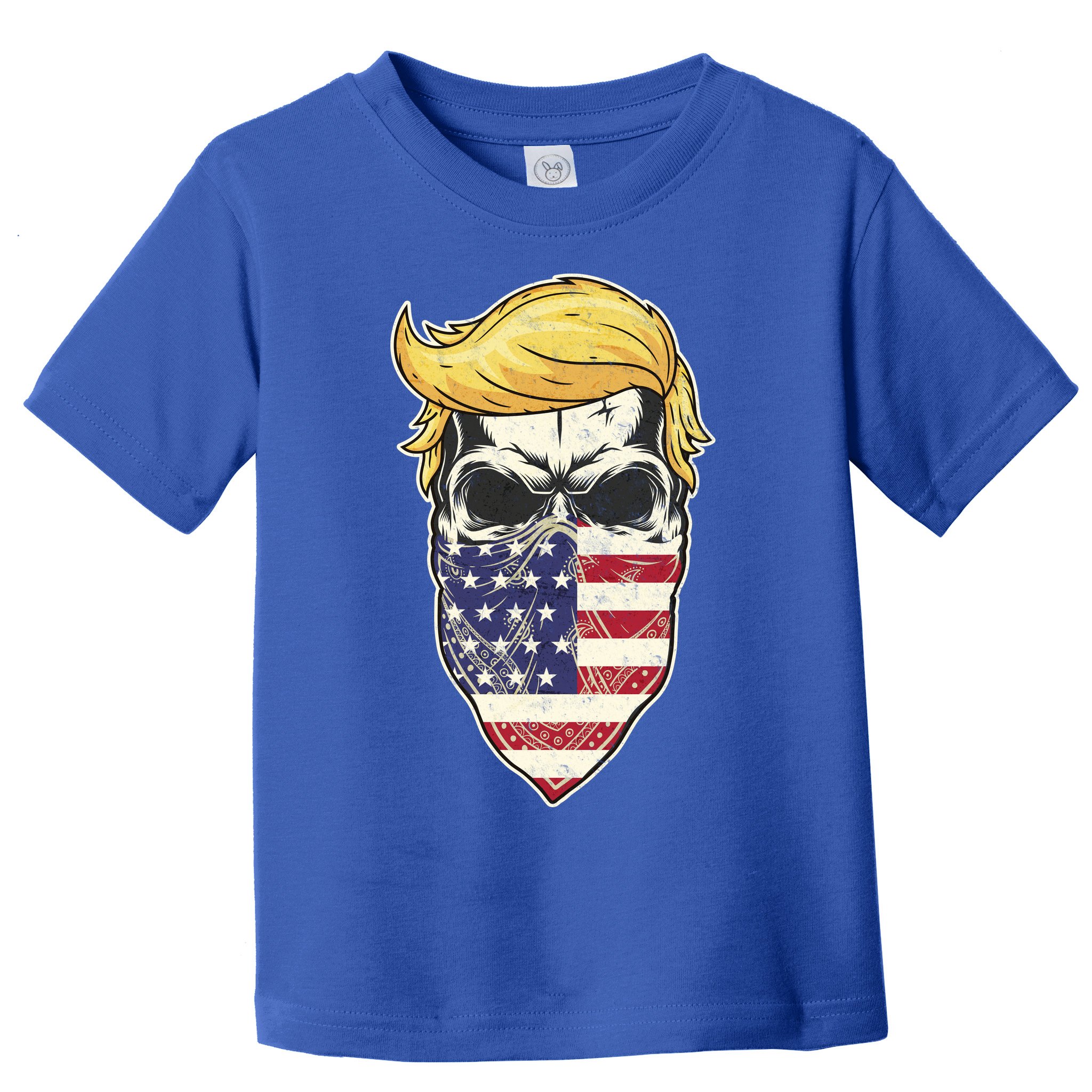 Gangster Trump USA Bandanna Skull Toddler T-Shirt