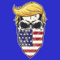 Gangster Trump USA Bandanna Skull Toddler T-Shirt