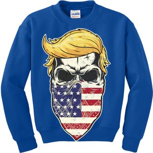 Gangster Trump USA Bandanna Skull Kids Sweatshirt