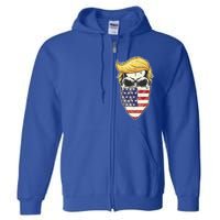 Gangster Trump USA Bandanna Skull Full Zip Hoodie