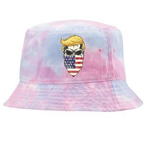 Gangster Trump USA Bandanna Skull Tie-Dyed Bucket Hat