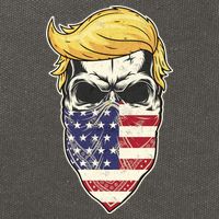 Gangster Trump USA Bandanna Skull Cotton Canvas Backpack