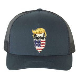 Gangster Trump USA Bandanna Skull Yupoong Adult 5-Panel Trucker Hat