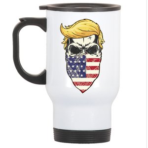 Gangster Trump USA Bandanna Skull Stainless Steel Travel Mug