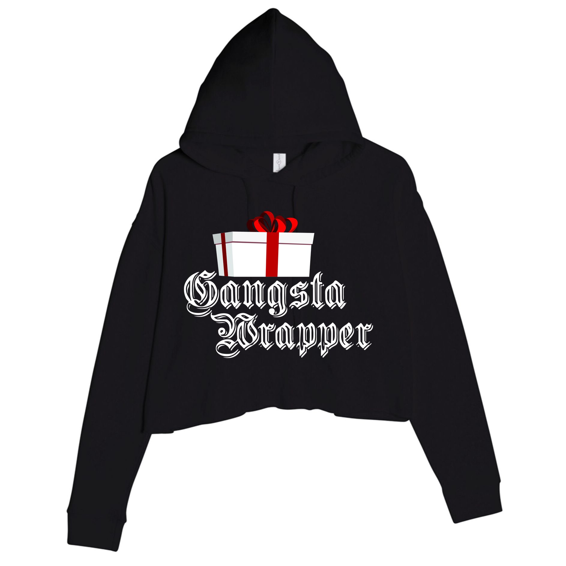 Gangster Wrapper Crop Fleece Hoodie