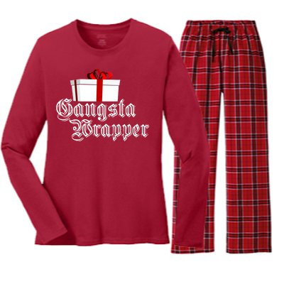 Gangster Wrapper Women's Long Sleeve Flannel Pajama Set 