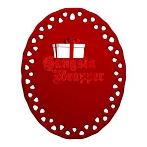 Gangster Wrapper Ceramic Oval Ornament