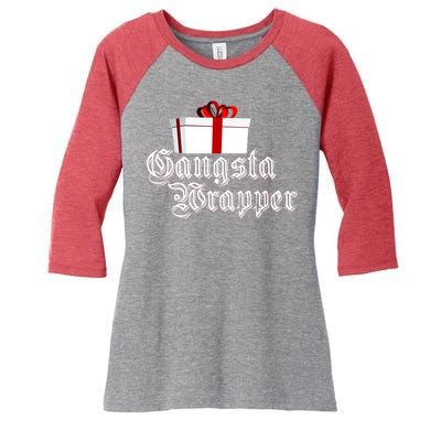 Gangster Wrapper Women's Tri-Blend 3/4-Sleeve Raglan Shirt