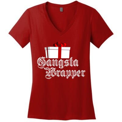 Gangster Wrapper Women's V-Neck T-Shirt