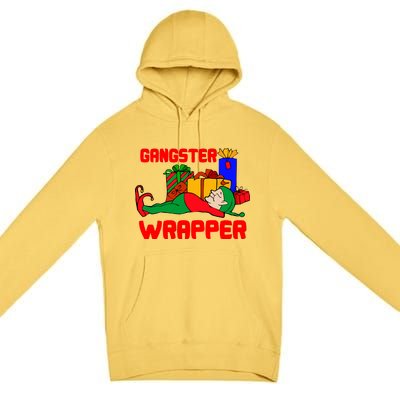 Gangster Wrapper Elf Gift Wrapping Premium Pullover Hoodie