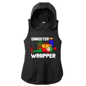 Gangster Wrapper Elf Gift Wrapping Ladies PosiCharge Tri-Blend Wicking Draft Hoodie Tank