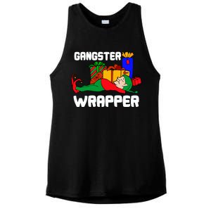 Gangster Wrapper Elf Gift Wrapping Ladies PosiCharge Tri-Blend Wicking Tank