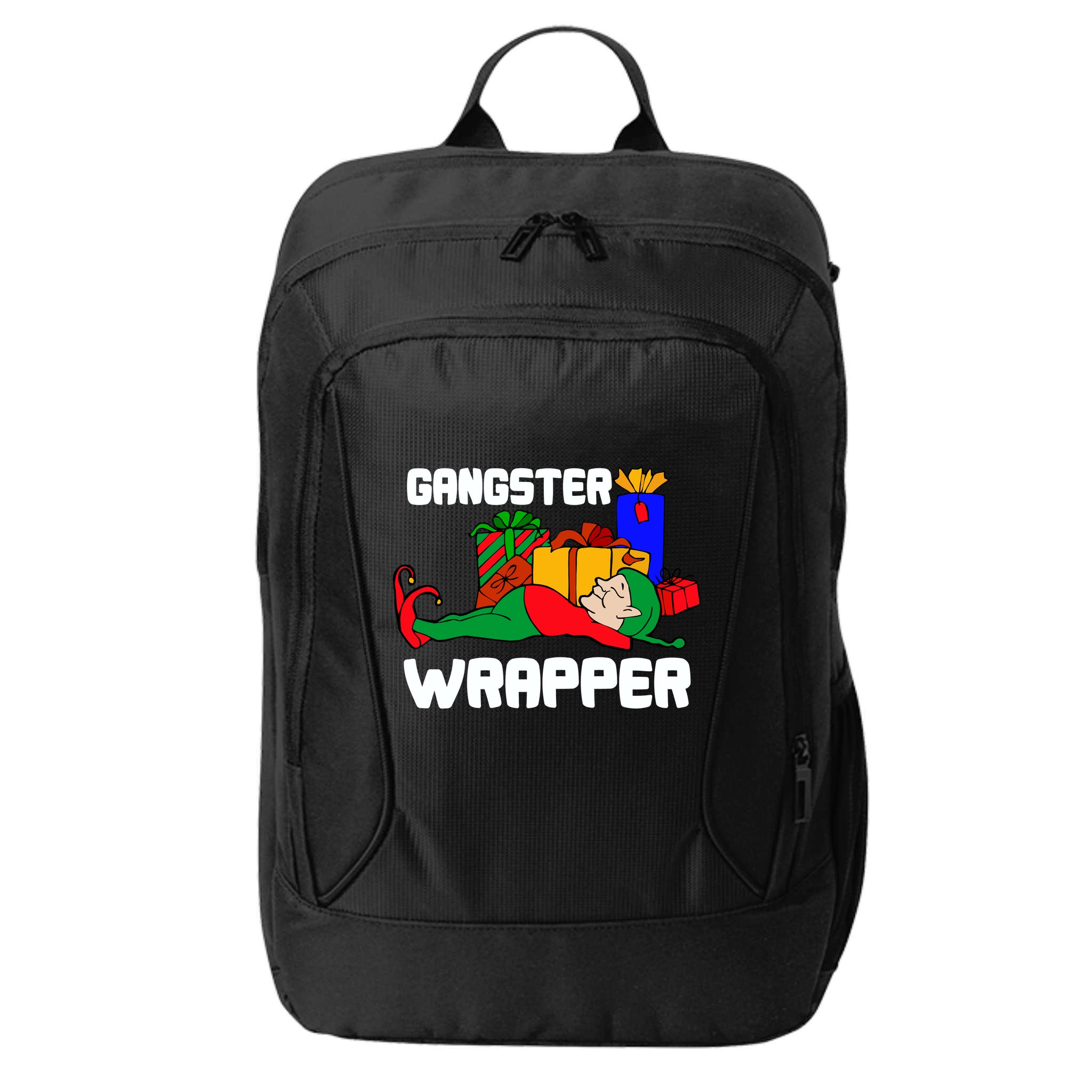Gangster Wrapper Elf Gift Wrapping City Backpack