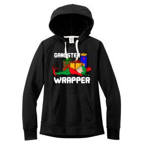 Gangster Wrapper Elf Gift Wrapping Women's Fleece Hoodie