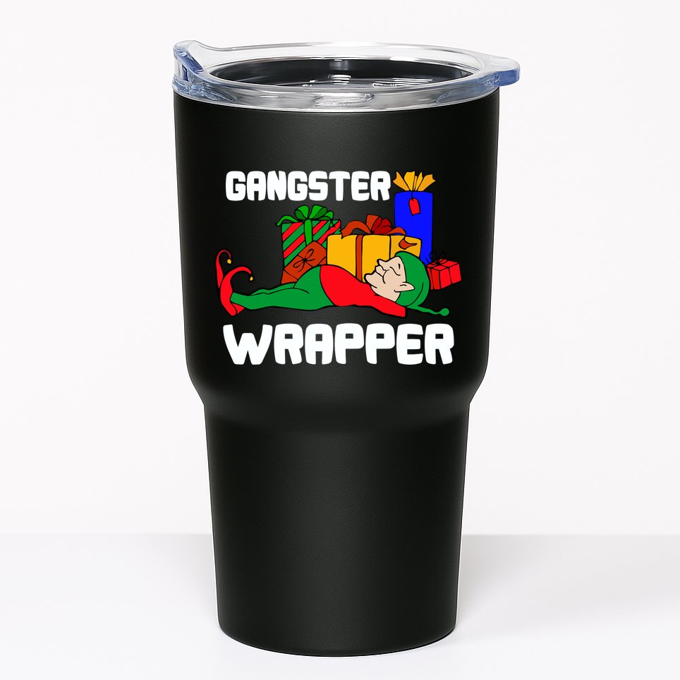 Gangster Wrapper Elf Gift Wrapping Tumbler