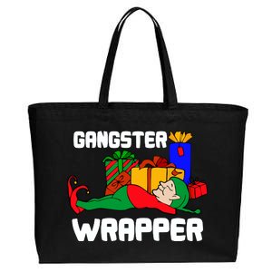 Gangster Wrapper Elf Gift Wrapping Cotton Canvas Jumbo Tote