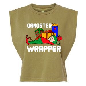 Gangster Wrapper Elf Gift Wrapping Garment-Dyed Women's Muscle Tee